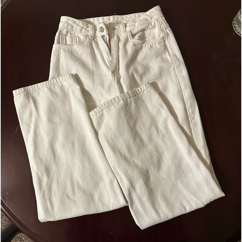 white shein jeans